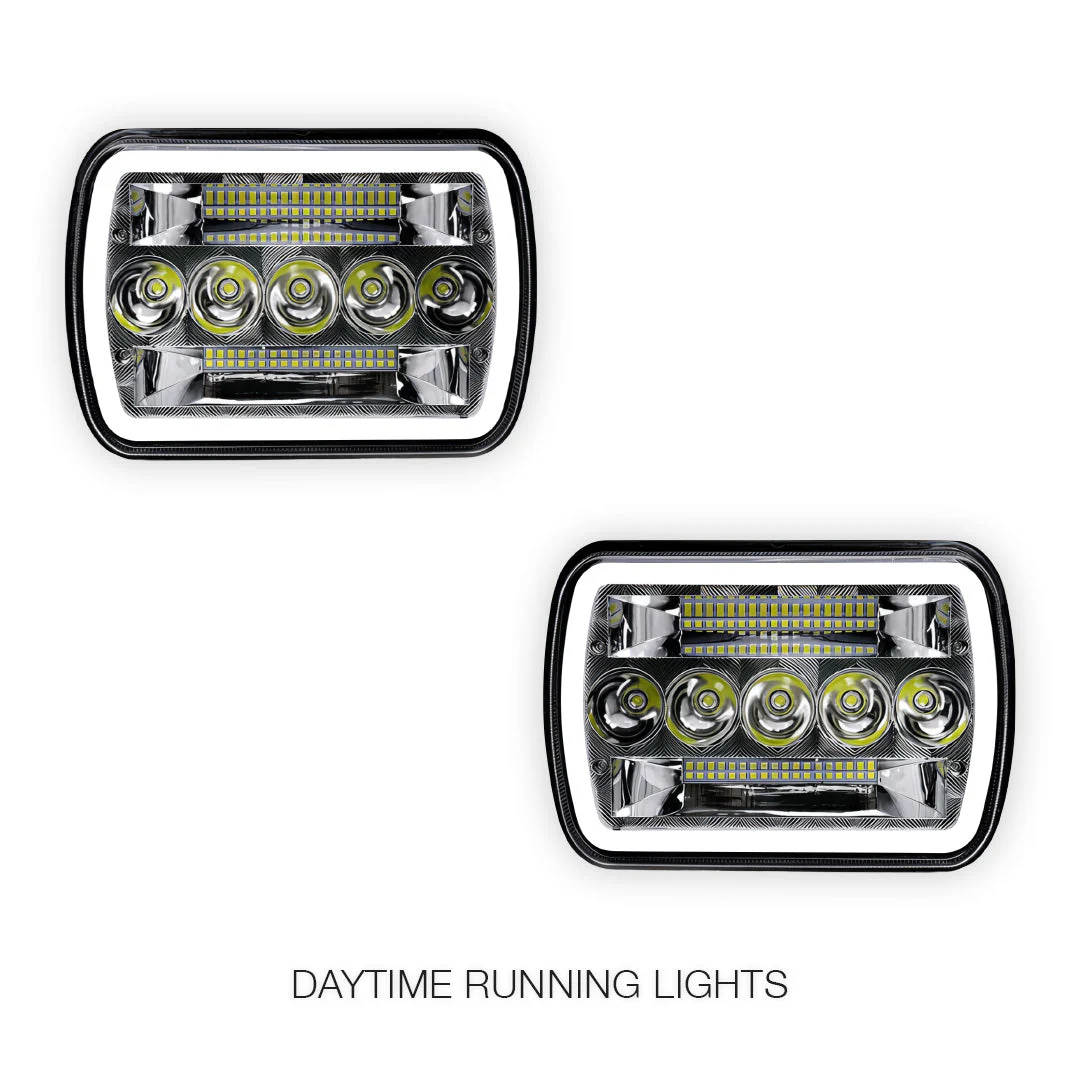 Ford F-250 RM / RN (2001 - 2006) LED Headlights Halo DRL LH + RH - Image 19