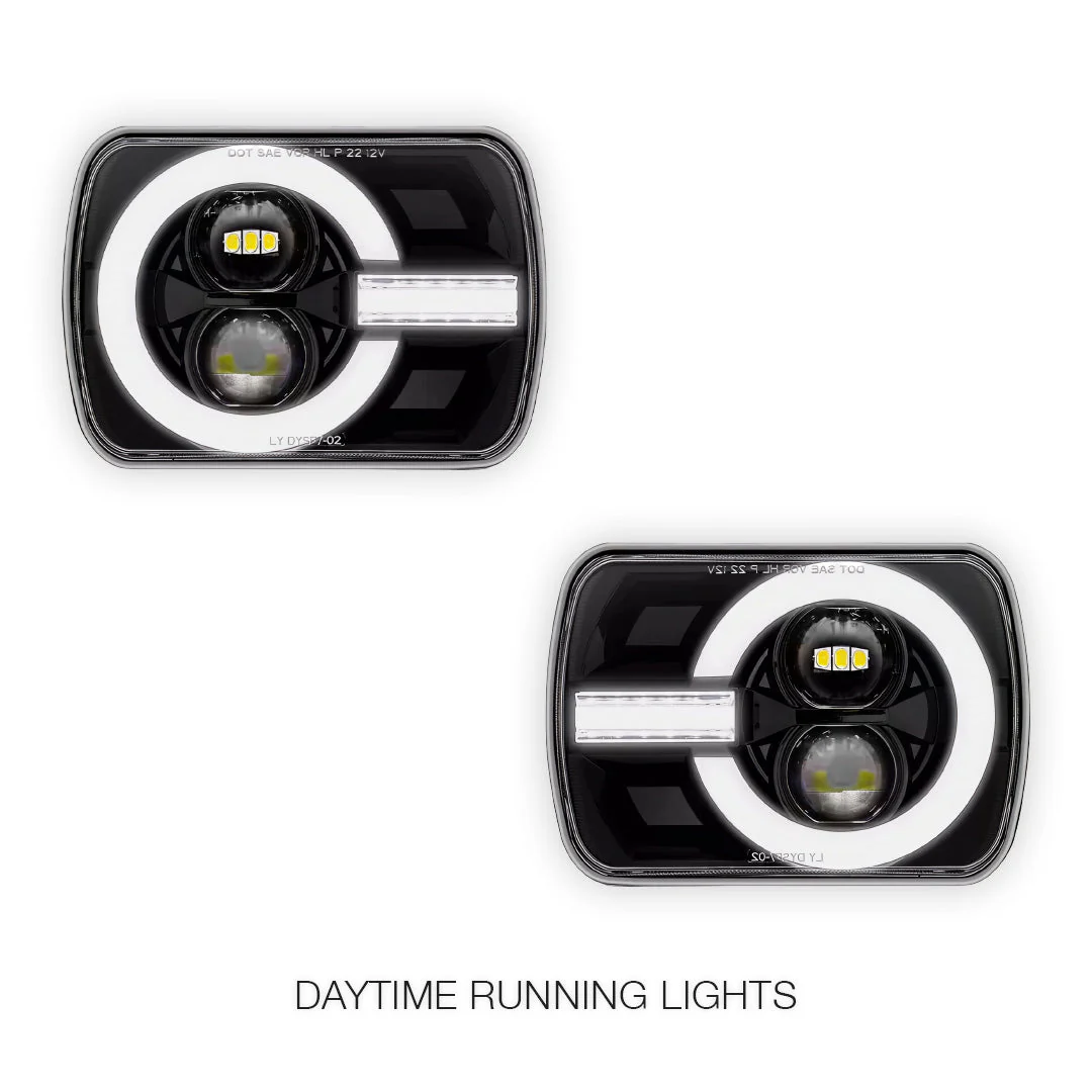 Ford F-250 RM / RN (2001 - 2006) LED Headlights Halo DRL LH + RH - Image 2
