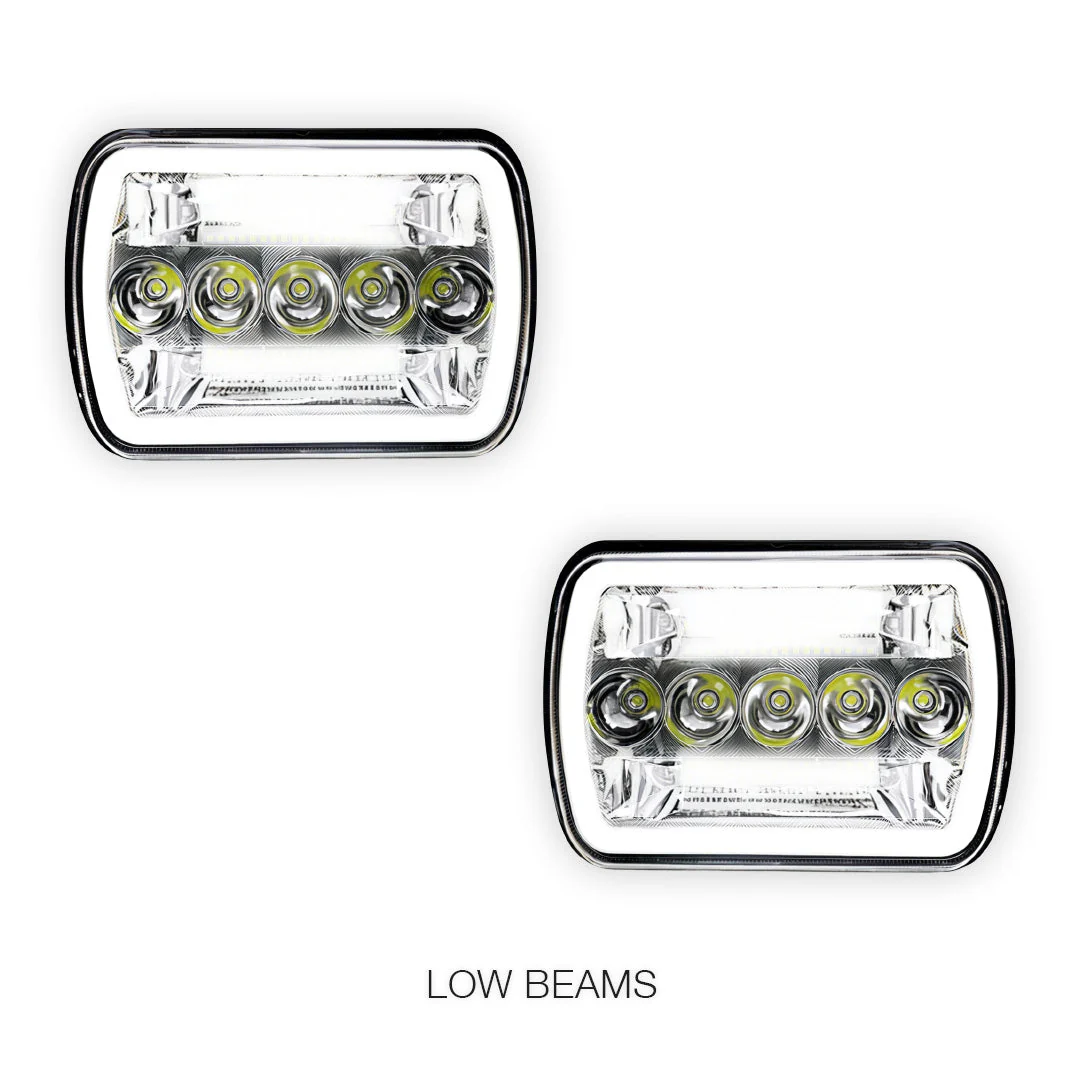 Ford F-250 RM / RN (2001 - 2006) LED Headlights Halo DRL LH + RH - Image 21