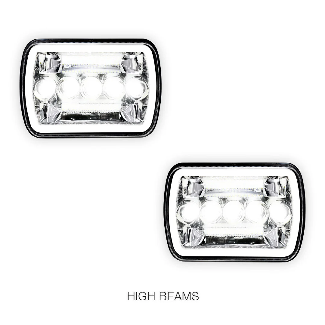 Ford F-250 RM / RN (2001 - 2006) LED Headlights Halo DRL LH + RH - Image 22