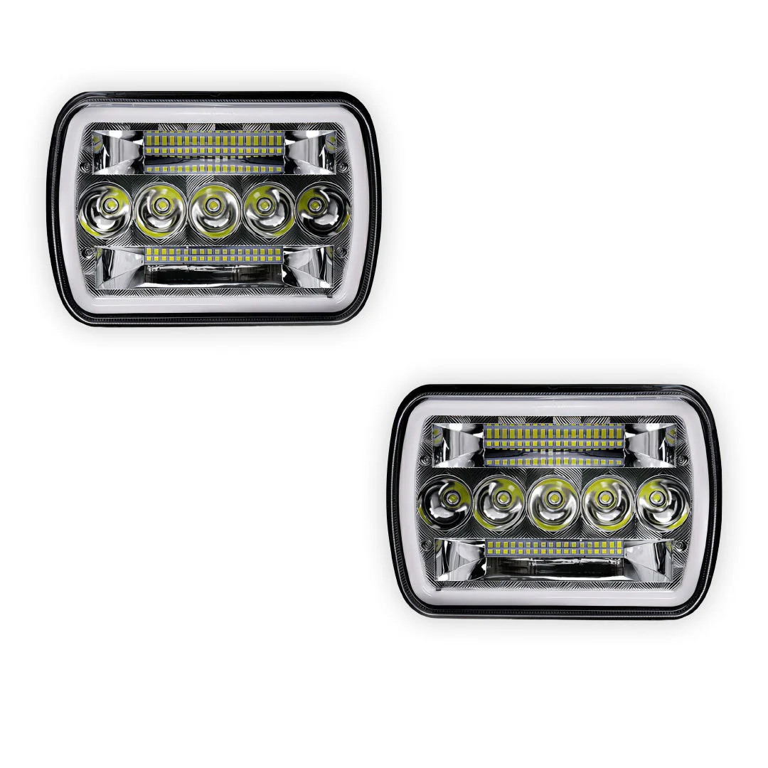 Ford F-250 RM / RN (2001 - 2006) LED Headlights Halo DRL LH + RH - Image 23