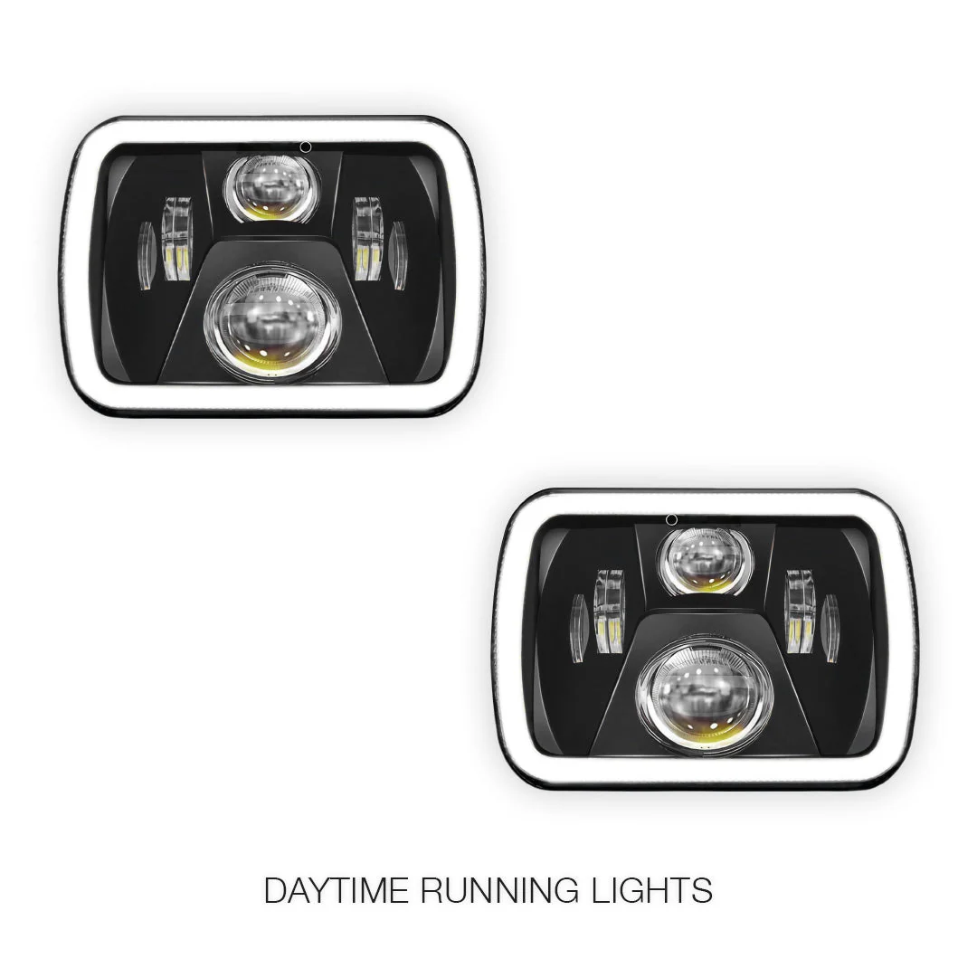 Ford F-250 RM / RN (2001 - 2006) LED Headlights Halo DRL LH + RH - Image 25