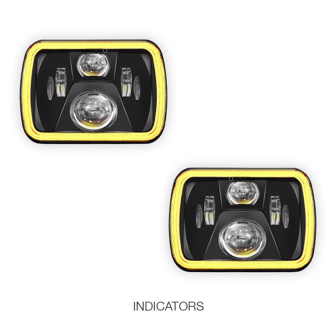Ford F-250 RM / RN (2001 - 2006) LED Headlights Halo DRL LH + RH - Image 26