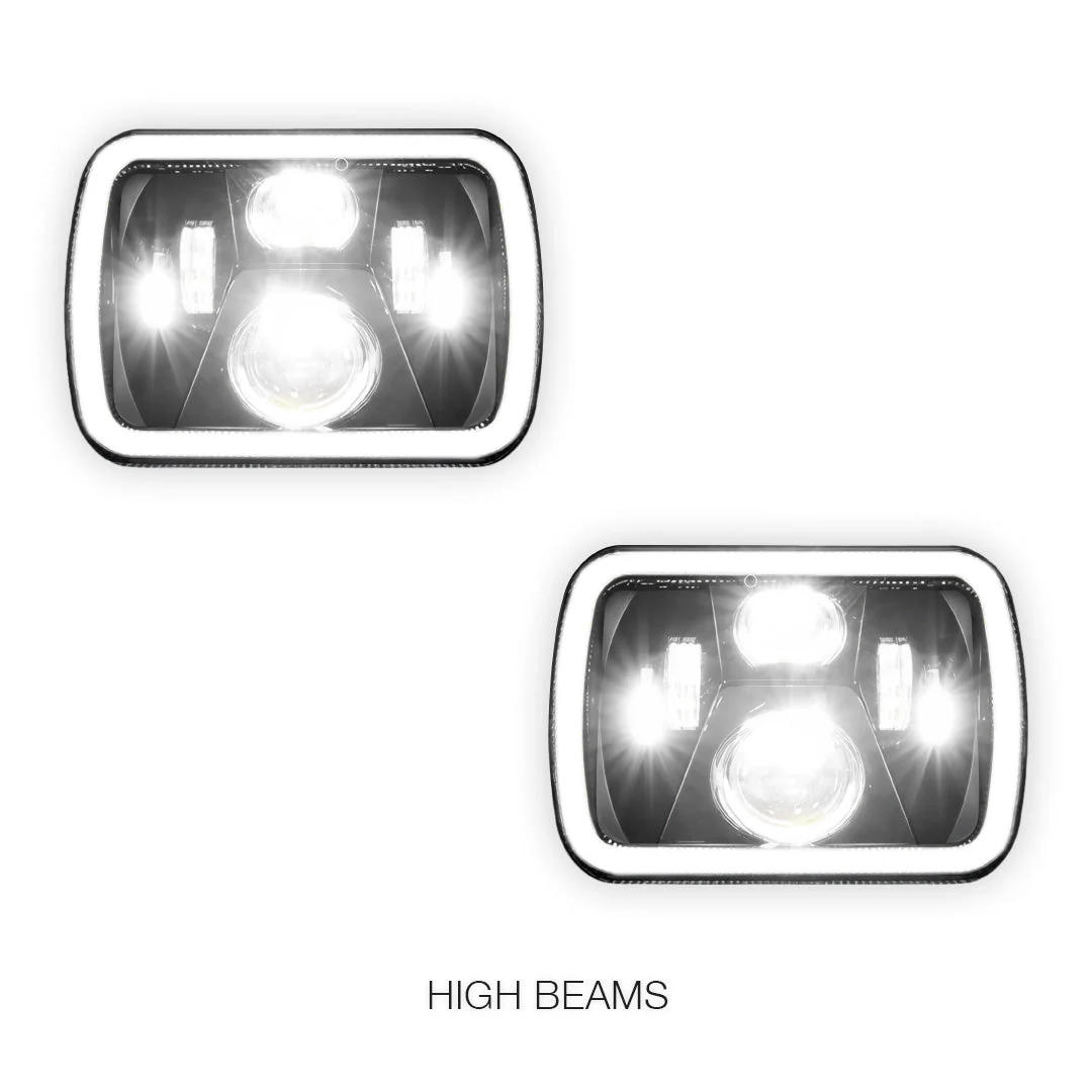 Ford F-250 RM / RN (2001 - 2006) LED Headlights Halo DRL LH + RH - Image 28