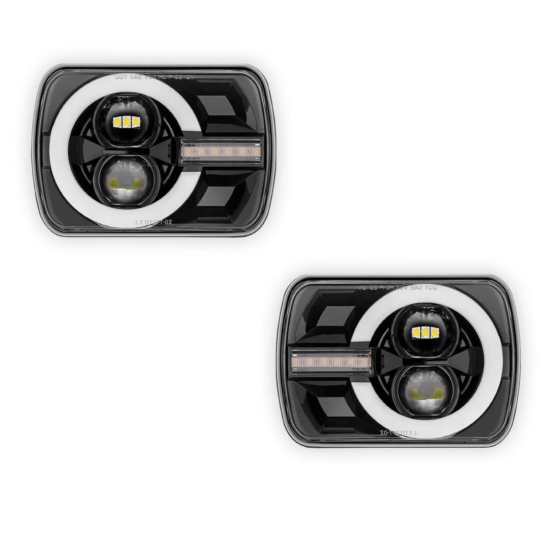 Ford F-250 RM / RN (2001 - 2006) LED Headlights Halo DRL LH + RH - Image 6