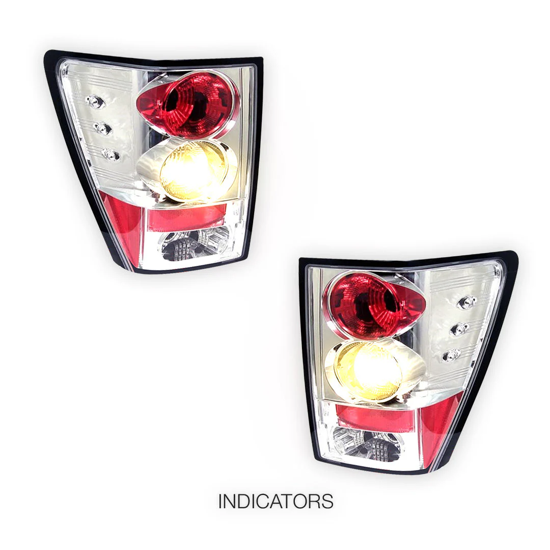 Jeep Grand Cherokee WH (2005 - 2010) Full Smoked Altezza Halogen Tail Lights LH + RH - Image 2