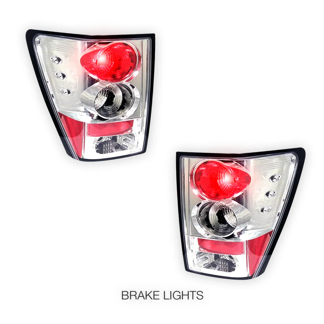 Jeep Grand Cherokee WH (2005 - 2010) Full Smoked Altezza Halogen Tail Lights LH + RH - Image 3