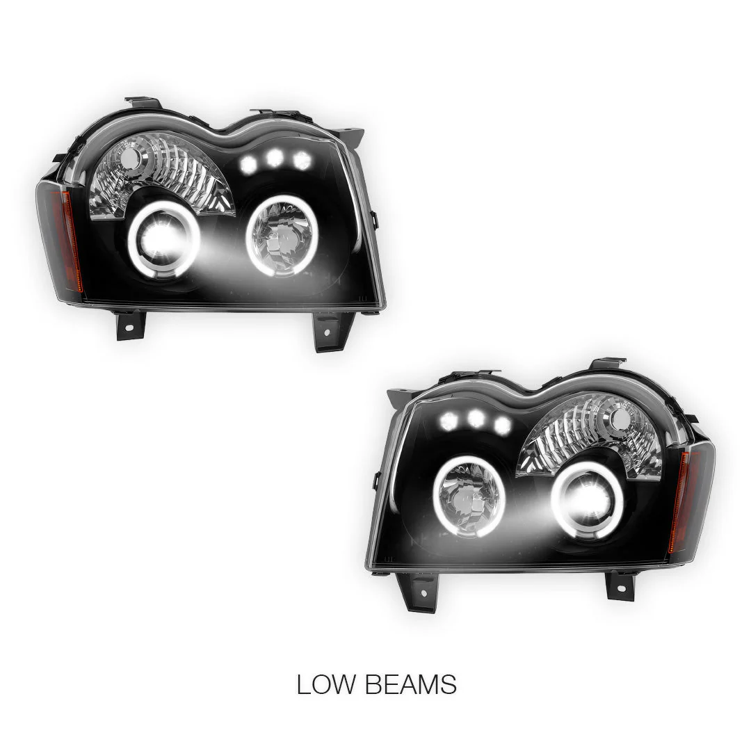 Jeep Grand Cherokee WH (2005- 2010) LED DRL Angel-Eyes Projector Headlights LH + RH - Image 10