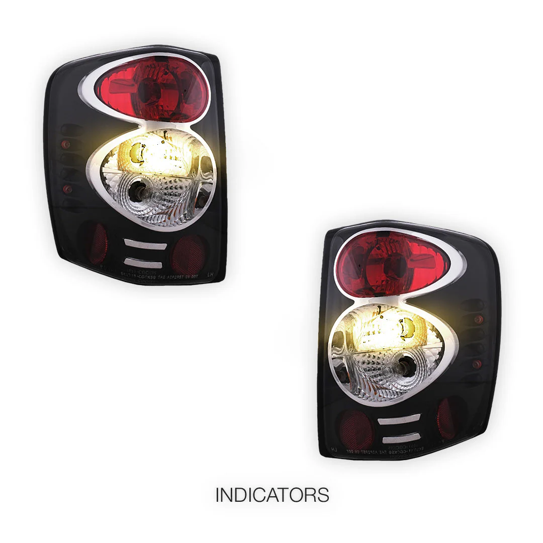 Jeep Grand Cherokee WJ (1999 - 2004) Black Altezza Halogen Tail Lights LH + RH - Image 3