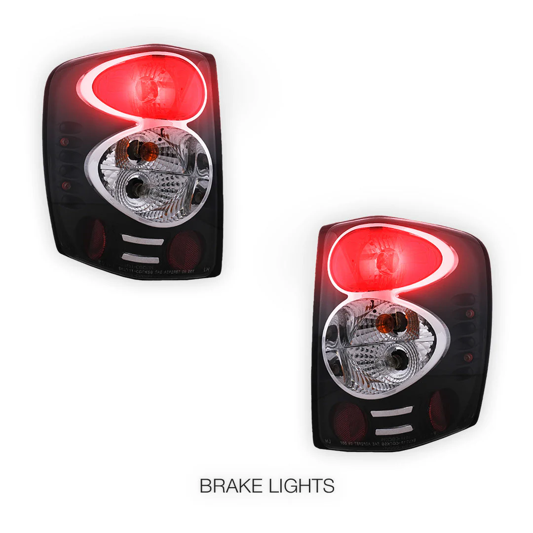 Jeep Grand Cherokee WJ (1999 - 2004) Black Altezza Halogen Tail Lights LH + RH - Image 4