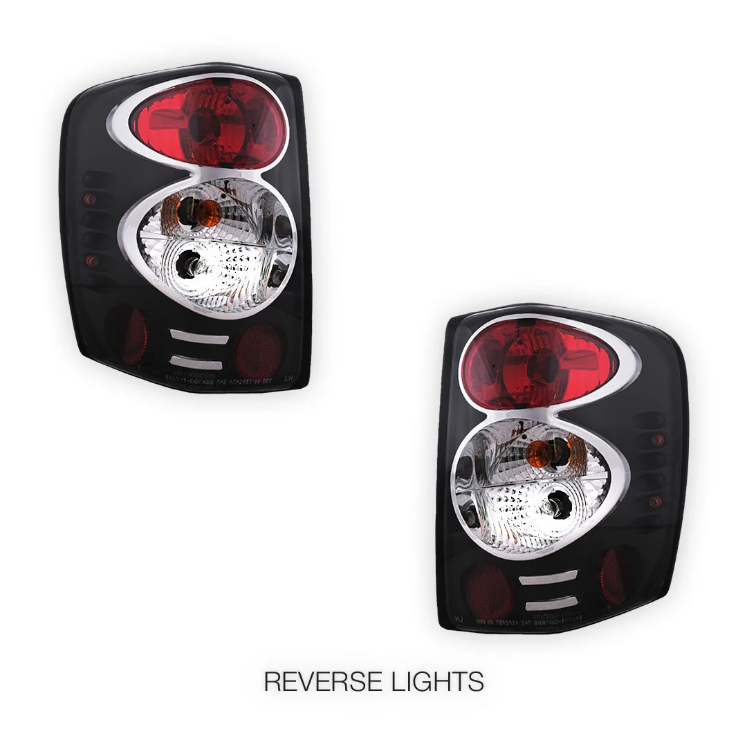 Jeep Grand Cherokee WJ (1999 - 2004) Black Altezza Halogen Tail Lights LH + RH - Image 5