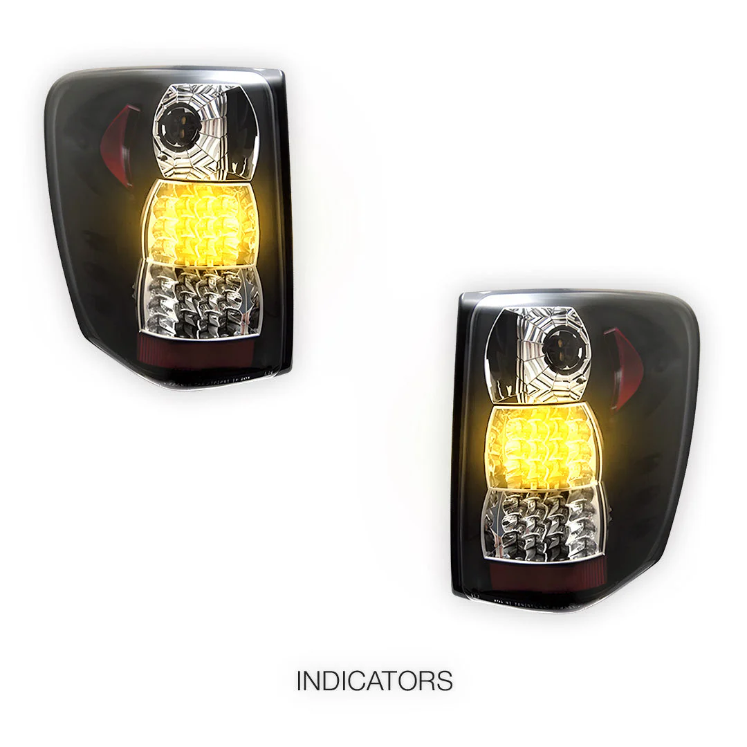 Jeep Grand Cherokee WJ (1999 - 2004) Black LED Tail Lights LH + RH - Image 3