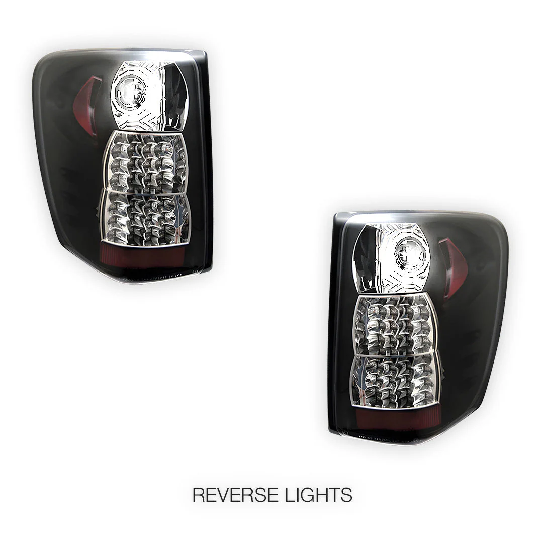 Jeep Grand Cherokee WJ (1999 - 2004) Black LED Tail Lights LH + RH - Image 5