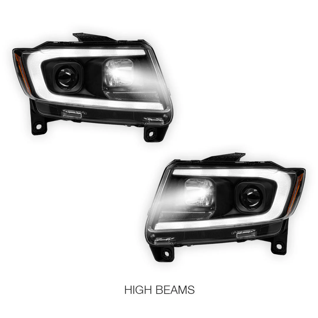 Jeep Grand Cherokee WK2 (2011- 2013) LED DRL Projector Headlights + Sequential Indicators LH + RH - Image 5