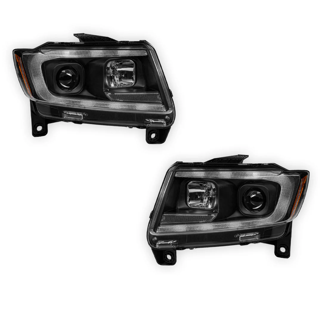 Jeep Grand Cherokee WK2 (2011- 2013) LED DRL Projector Headlights + Sequential Indicators LH + RH - Image 6