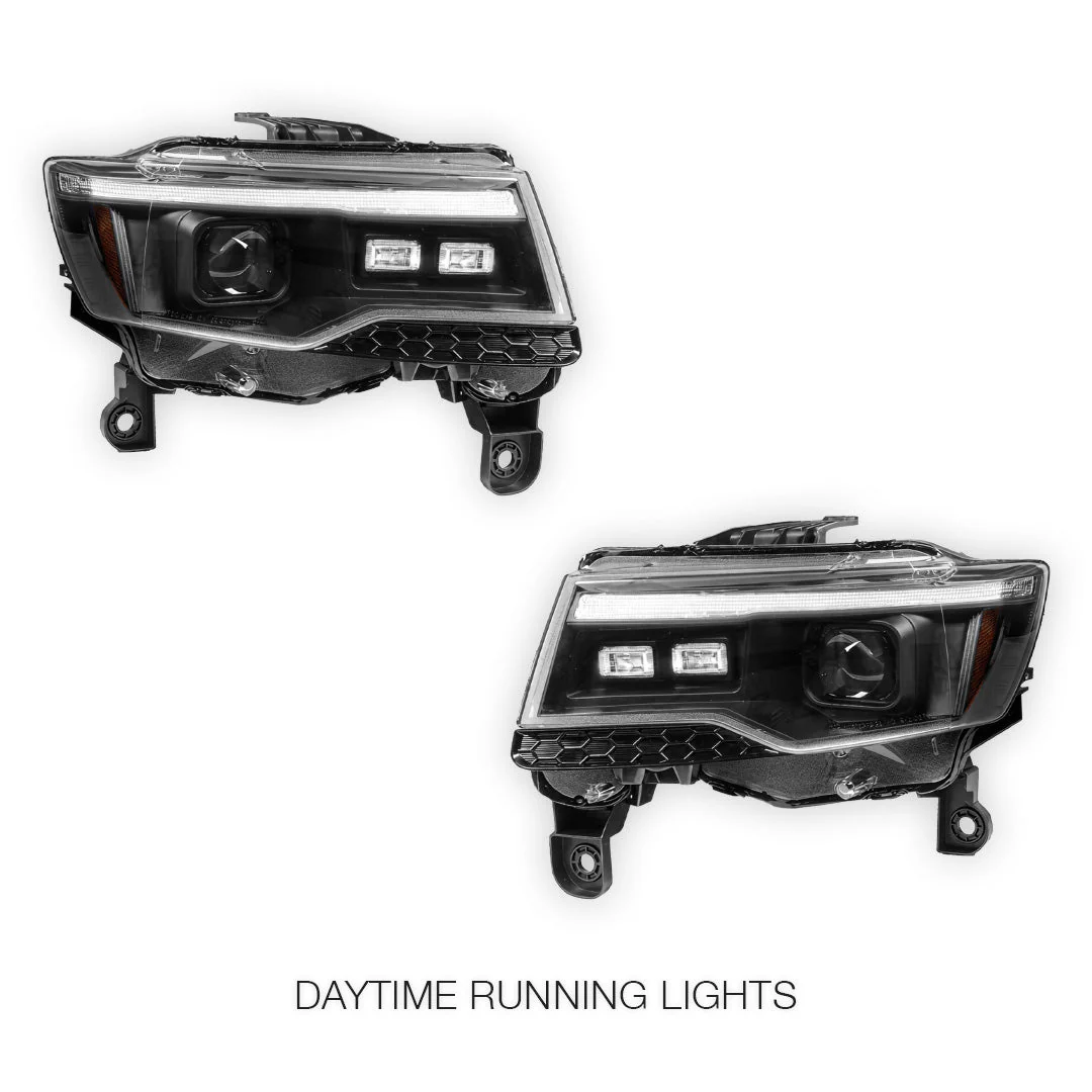 Jeep Grand Cherokee WK2 (2014- 2021) LED DRL Projector Headlights + Sequential Indicators LH + RH - Image 2