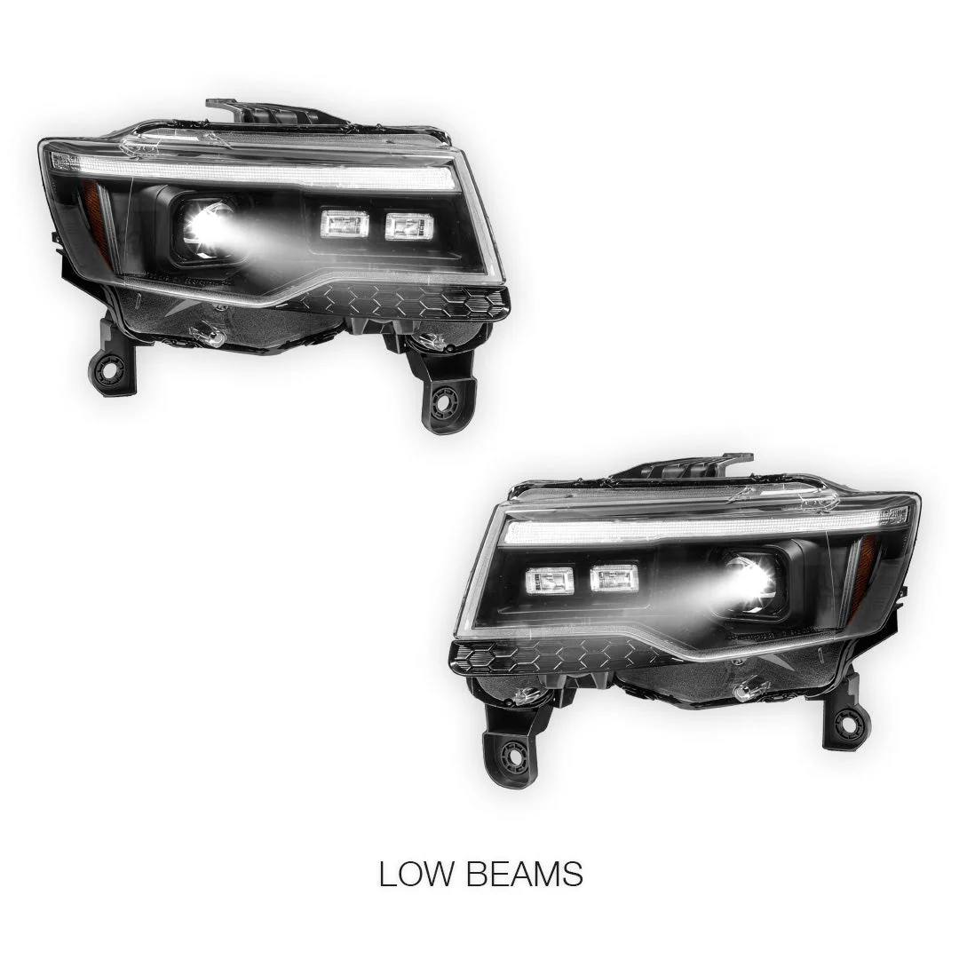 Jeep Grand Cherokee WK2 (2014- 2021) LED DRL Projector Headlights + Sequential Indicators LH + RH - Image 4