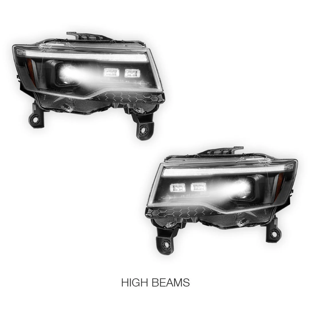 Jeep Grand Cherokee WK2 (2014- 2021) LED DRL Projector Headlights + Sequential Indicators LH + RH - Image 5