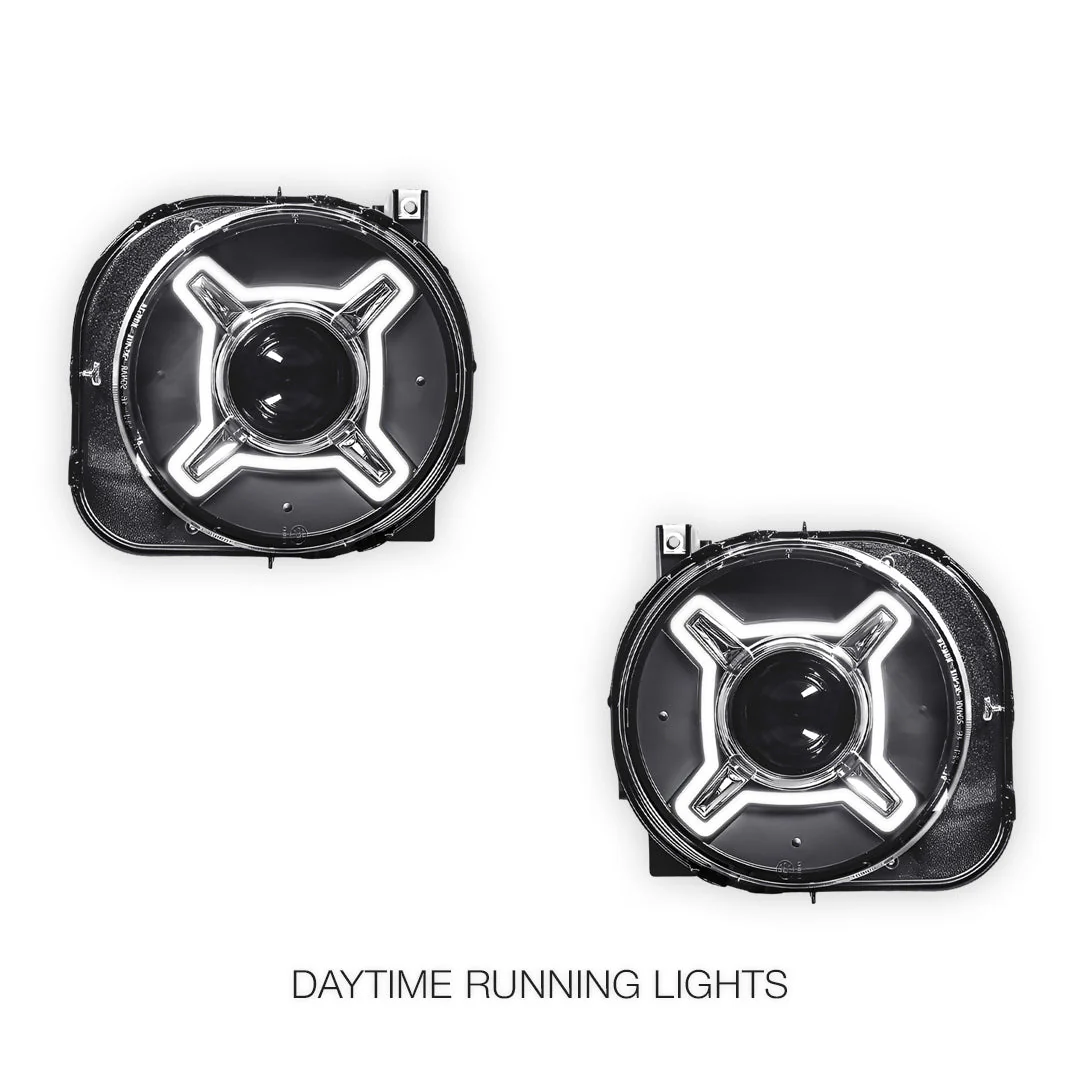 Jeep Renegade BU (2015 - 2018) LED X Shape DRL Dual beam Projector Headlights LH + RH - Image 3