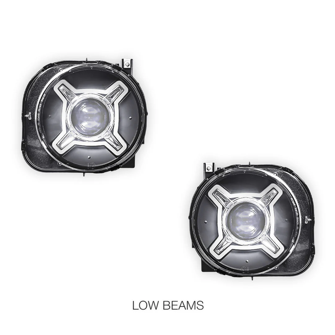 Jeep Renegade BU (2015 - 2018) LED X Shape DRL Dual beam Projector Headlights LH + RH - Image 4