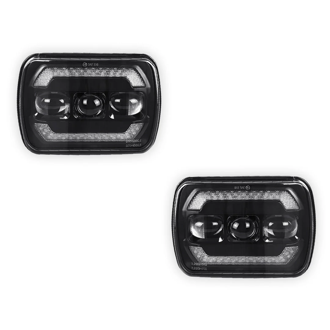 Jeep Wrangler YJ (1987 - 1995) LED Headlights Halo DRL  LH + RH - Image 13