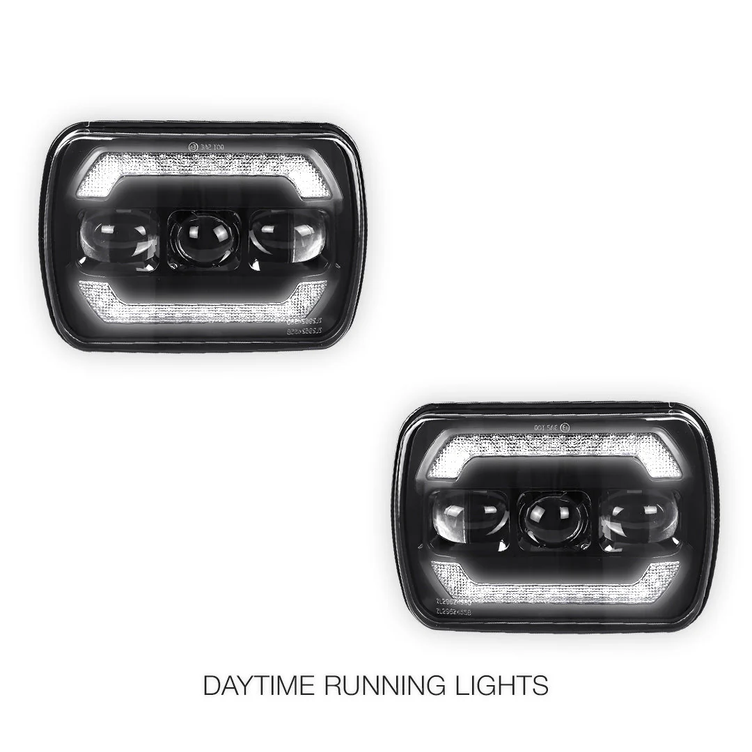 Jeep Wrangler YJ (1987 - 1995) LED Headlights Halo DRL  LH + RH - Image 15