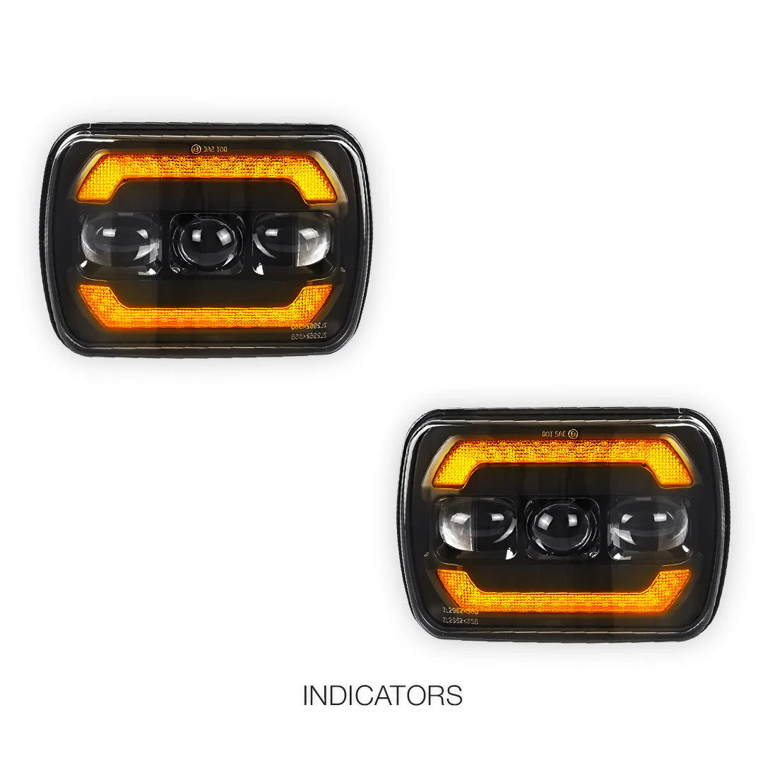 Jeep Wrangler YJ (1987 - 1995) LED Headlights Halo DRL  LH + RH - Image 16