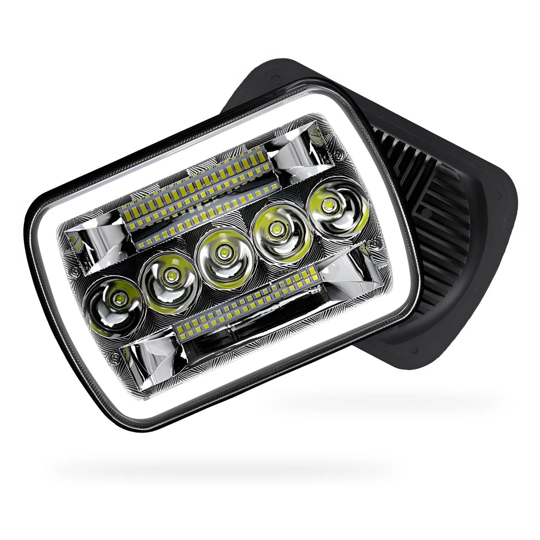 Jeep Wrangler YJ (1987 - 1995) LED Headlights Halo DRL  LH + RH - Image 19