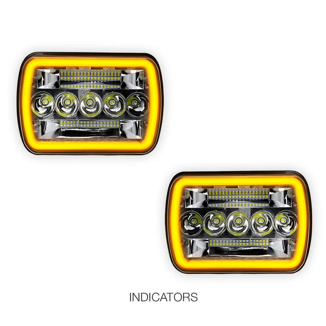 Jeep Wrangler YJ (1987 - 1995) LED Headlights Halo DRL  LH + RH - Image 21