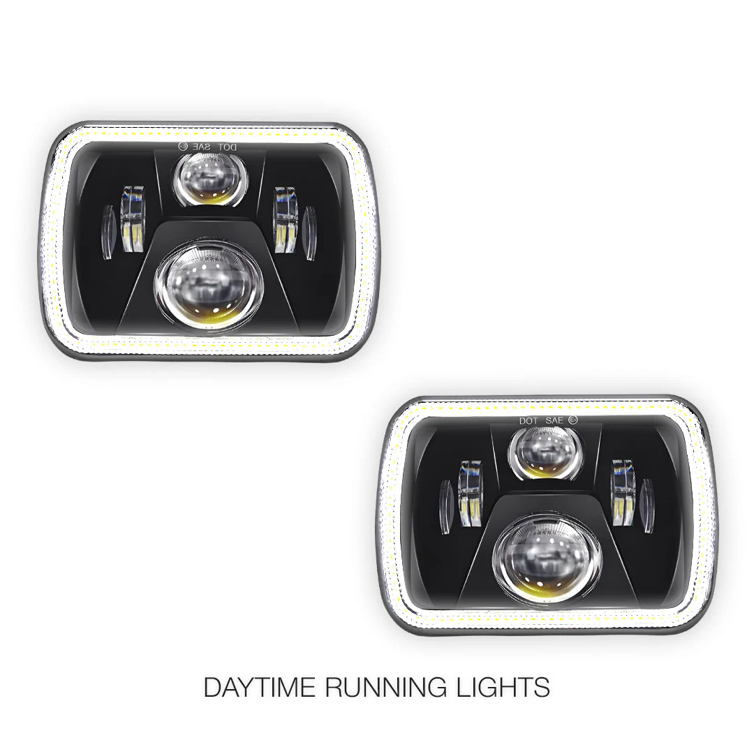 Jeep Wrangler YJ (1987 - 1995) LED Headlights Halo DRL  LH + RH - Image 26