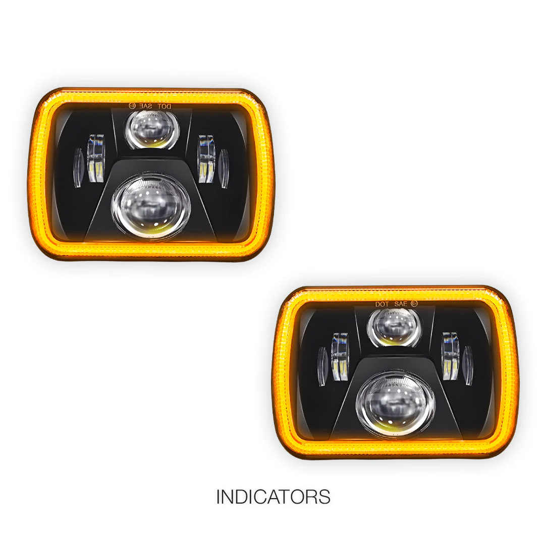 Jeep Wrangler YJ (1987 - 1995) LED Headlights Halo DRL  LH + RH - Image 27