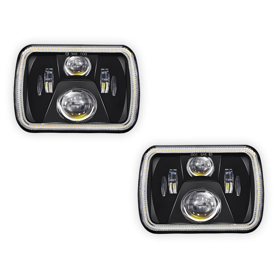 Jeep Wrangler YJ (1987 - 1995) LED Headlights Halo DRL  LH + RH - Image 30