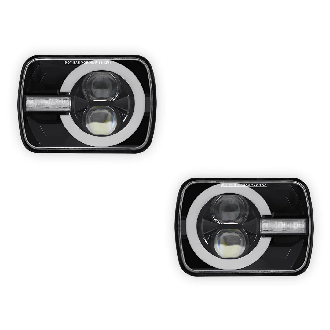 Jeep Wrangler YJ (1987 - 1995) LED Headlights Halo DRL  LH + RH - Image 6
