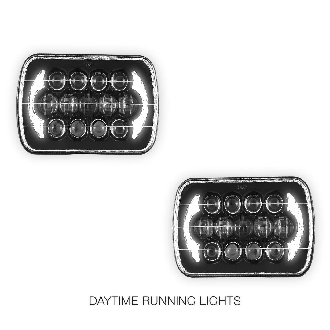 Jeep Wrangler YJ (1987 - 1995) LED Headlights Halo DRL  LH + RH - Image 8