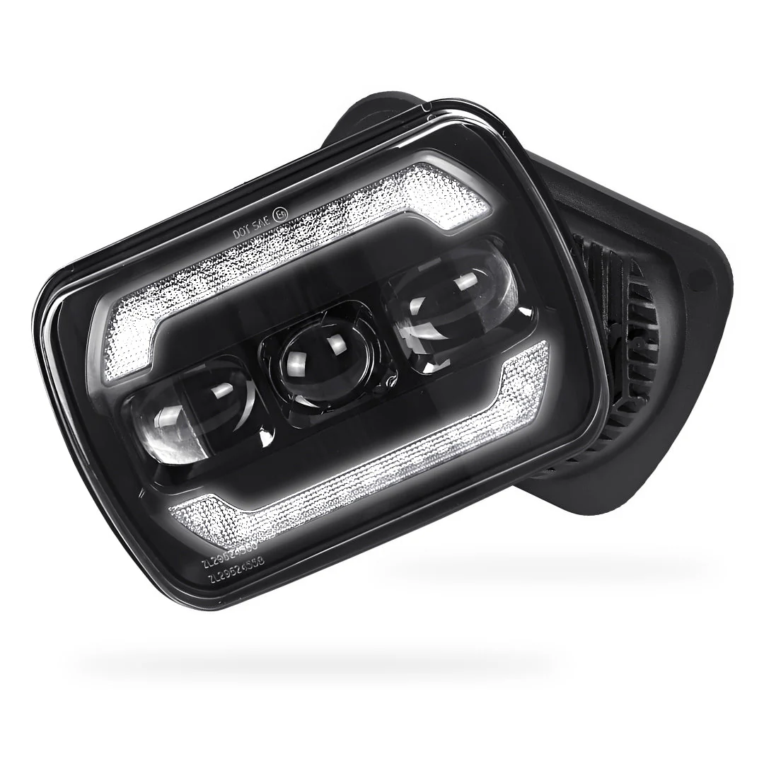 Jeep Cherokee XJ (1984 - 2001) LED Headlights Halo DRL LH + RH - Image 13