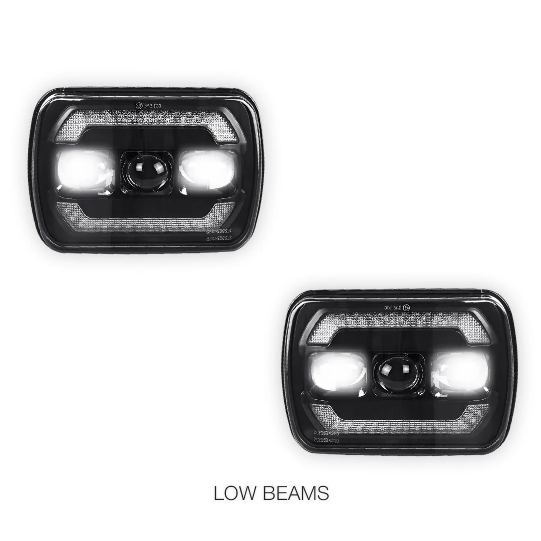 Jeep Cherokee XJ (1984 - 2001) LED Headlights Halo DRL LH + RH - Image 16