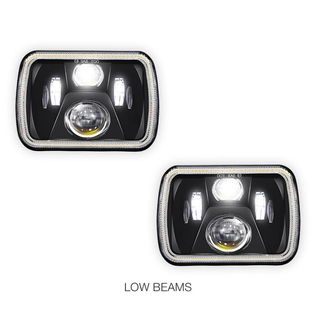 Jeep Cherokee XJ (1984 - 2001) LED Headlights Halo DRL LH + RH - Image 28