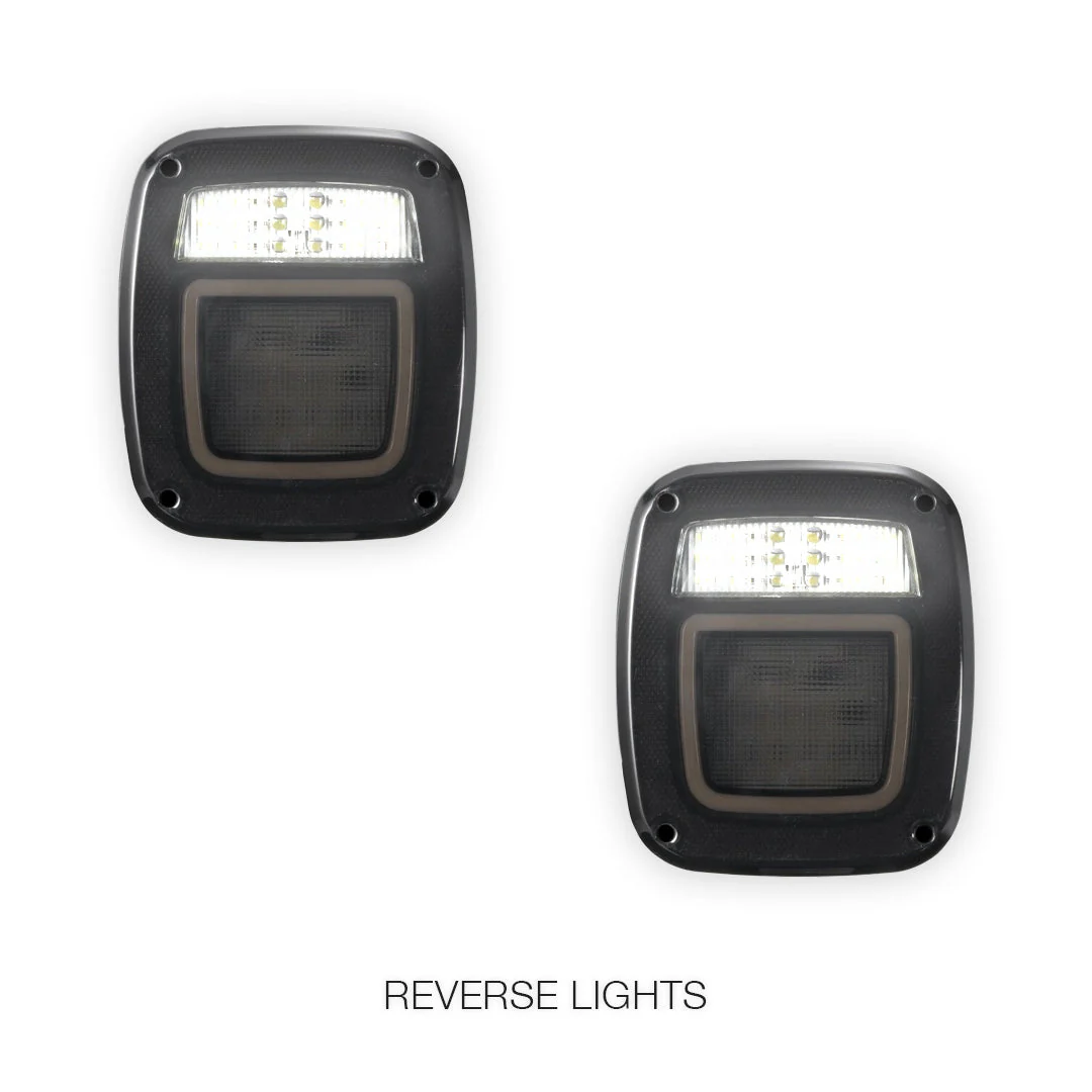 Jeep Wrangler YJ / TJ (1986 - 2006) LED Tail Lights LH + RH - Image 5