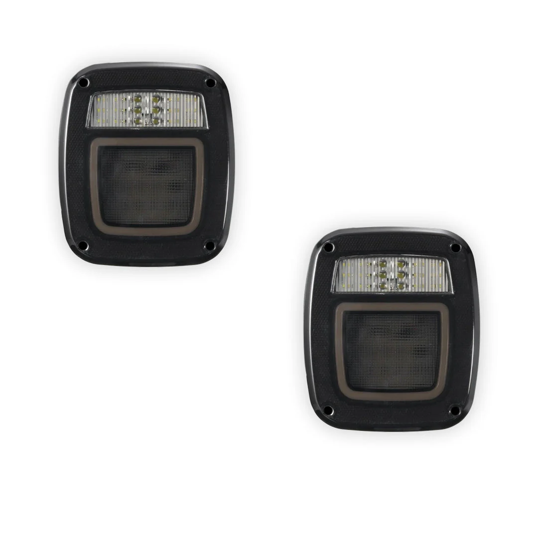 Jeep Wrangler YJ / TJ (1986 - 2006) LED Tail Lights LH + RH - Image 6