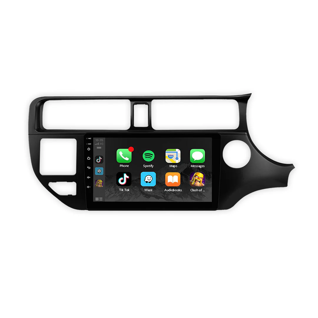 Kia Rio UB (2012 - 2014) 9" 13.3" Wireless Android 15 Head Unit for Apple CarPlay / Android Auto Horizontal Hazard Light Button - Image 3