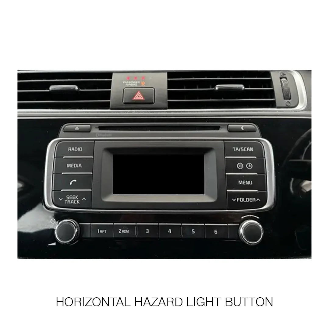 Kia Rio UB (2012 - 2014) 9" 13.3" Wireless Android 15 Head Unit for Apple CarPlay / Android Auto Horizontal Hazard Light Button - Image 4