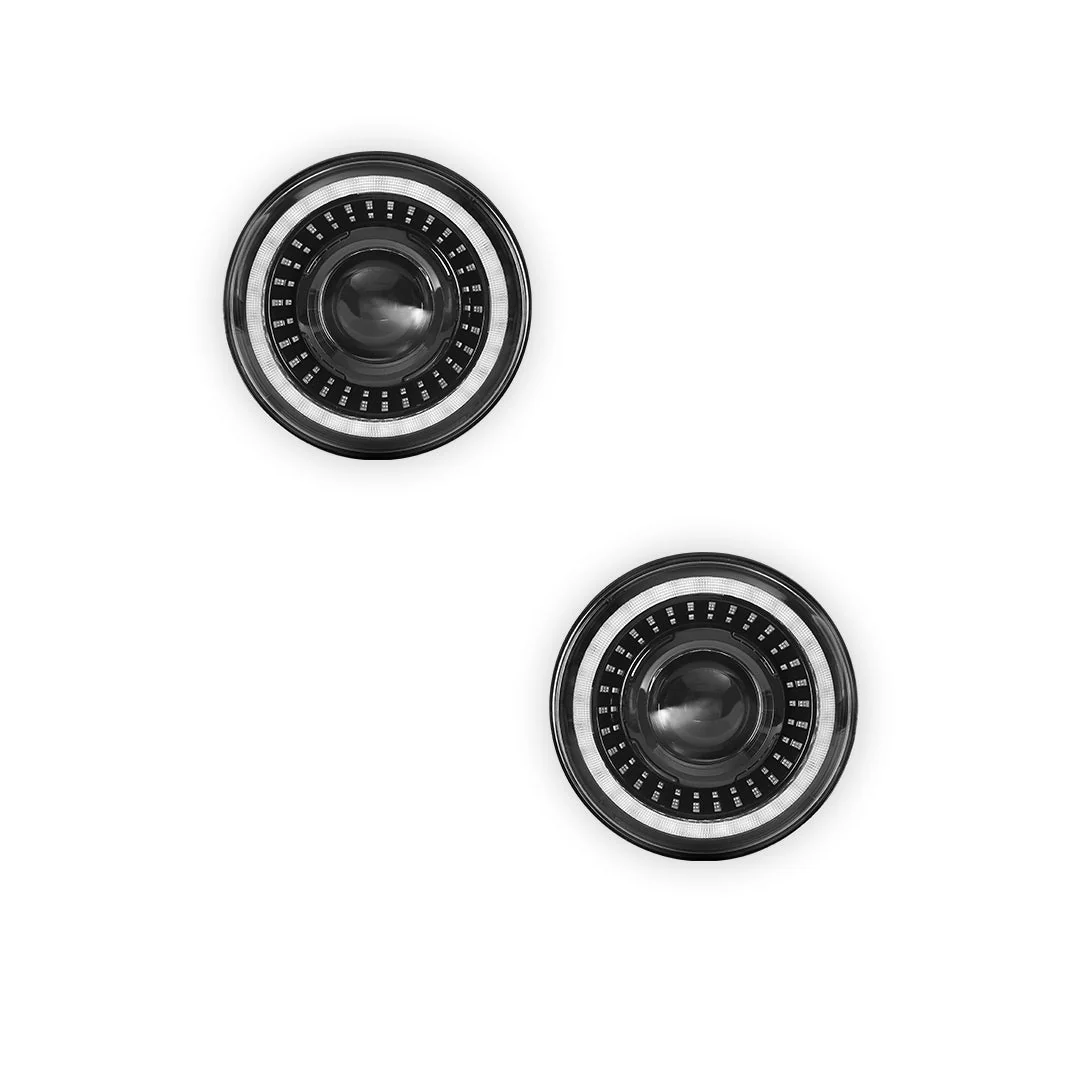 Land Rover Defender 90 L316 (1995 / 1997) 7" Round LED Headlights LH + RH - Image 6