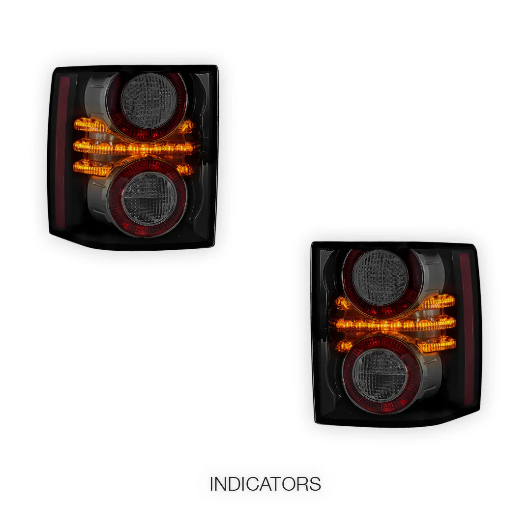 Land Rover Range Rover L322 (2007 - 2012) Black LED Tail Lights LH + RH - Image 3