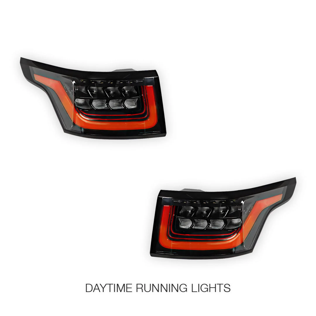Land Rover Range Rover Sport L494 (2013 - 2022) MY18 SVR Style Sequential Full LED Tail Lights LH + RH - Image 2