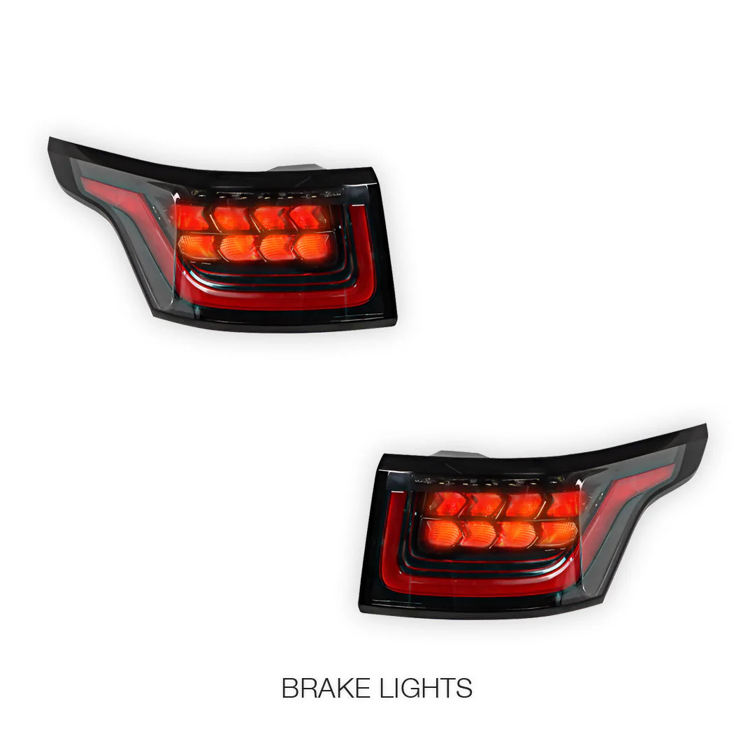 Land Rover Range Rover Sport L494 (2013 - 2022) MY18 SVR Style Sequential Full LED Tail Lights LH + RH - Image 4