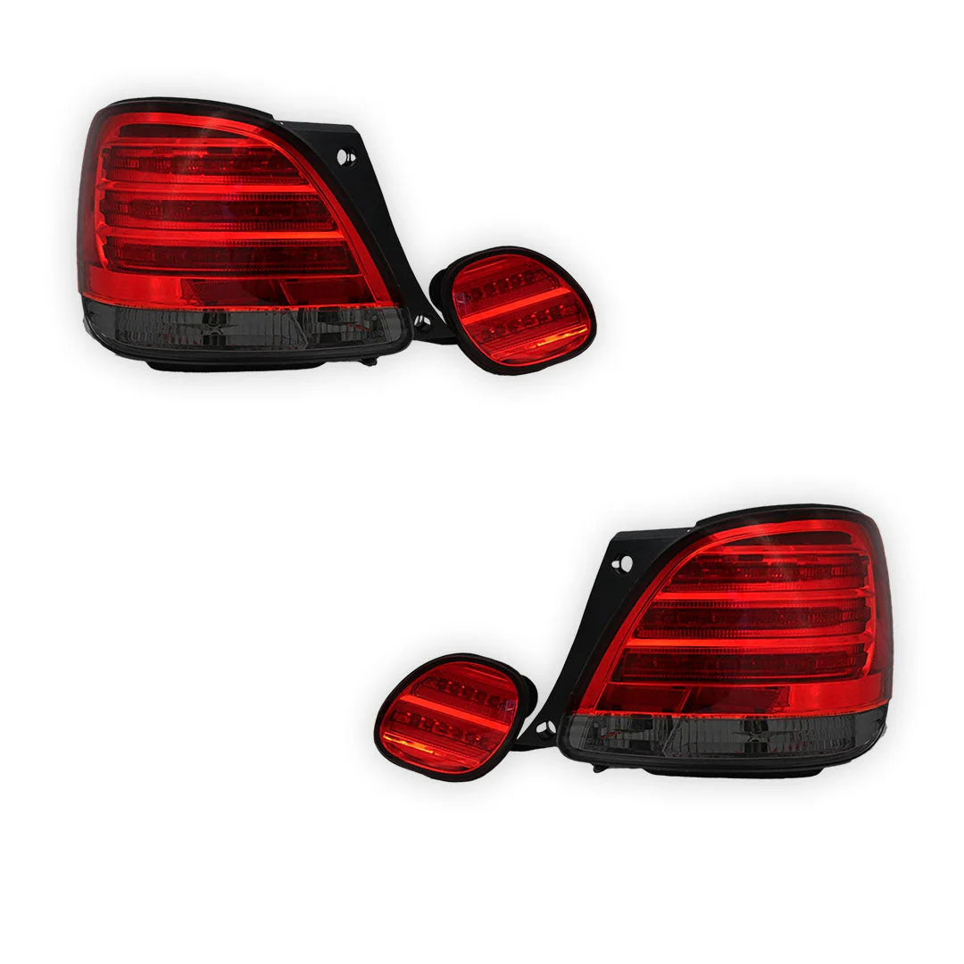 Lexus GS S160 (1998 - 2005) Smoked Red LED Tail Lights with Trunk Lights LH + RH - Image 6