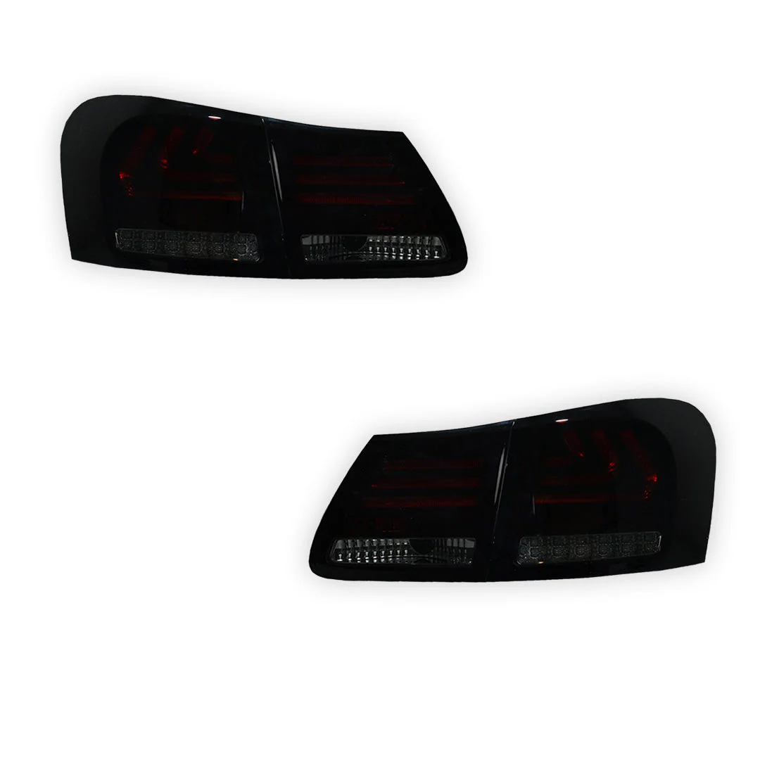 Lexus GS S190 (2005 - 2010) Smoked Red Sequential 3D LED Stripe Bar Tail Lights LH + RH - Image 6