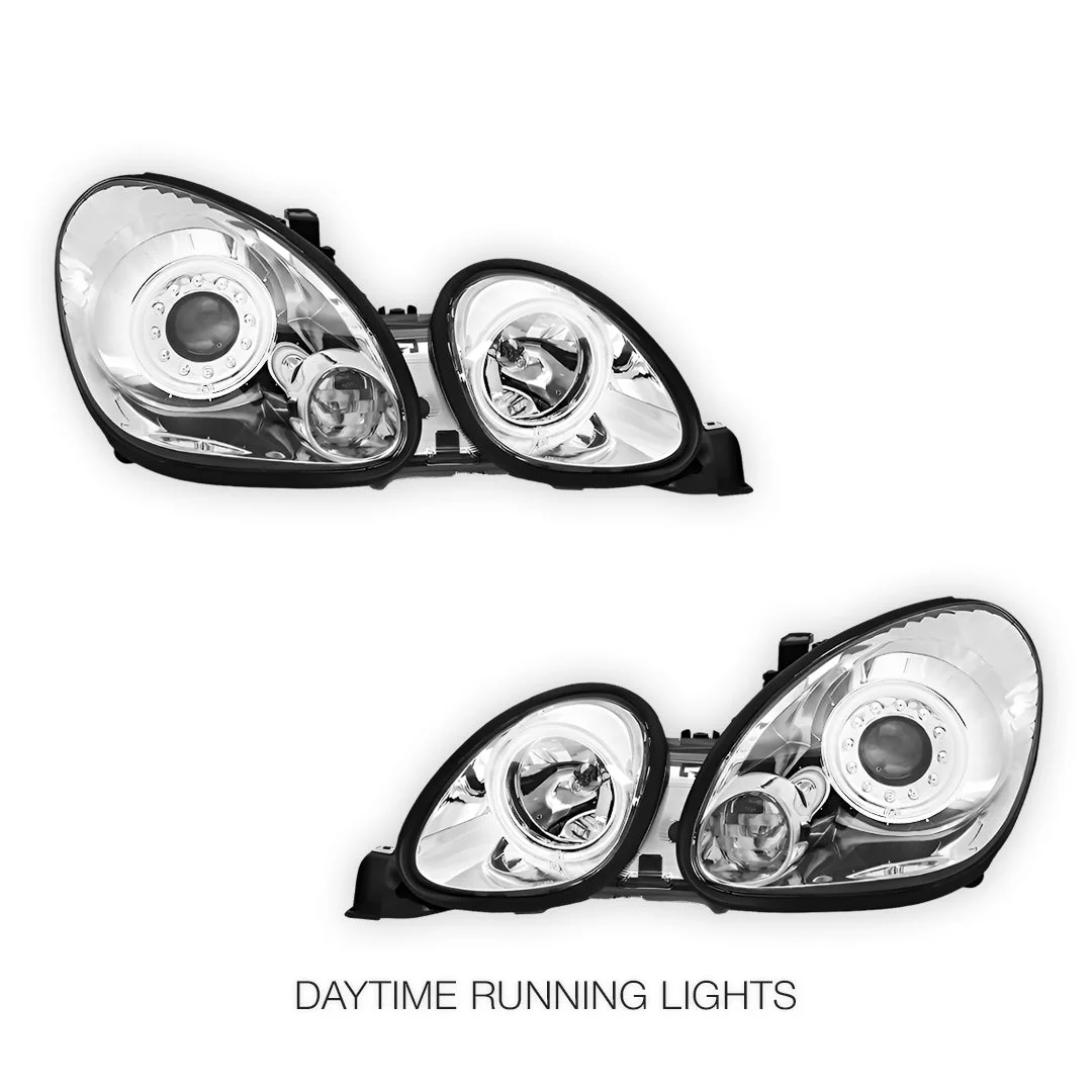 Lexus GS300 S160 (1998- 2005) JDM CCFL Angel-Eyes LED DRL Projector Headlights LH + RH - Image 3