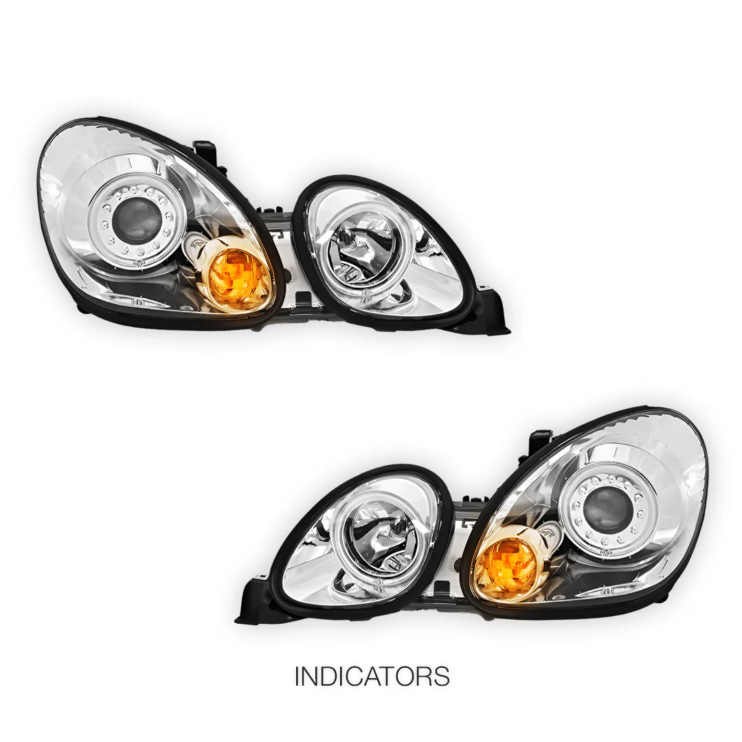 Lexus GS300 S160 (1998- 2005) JDM CCFL Angel-Eyes LED DRL Projector Headlights LH + RH - Image 4