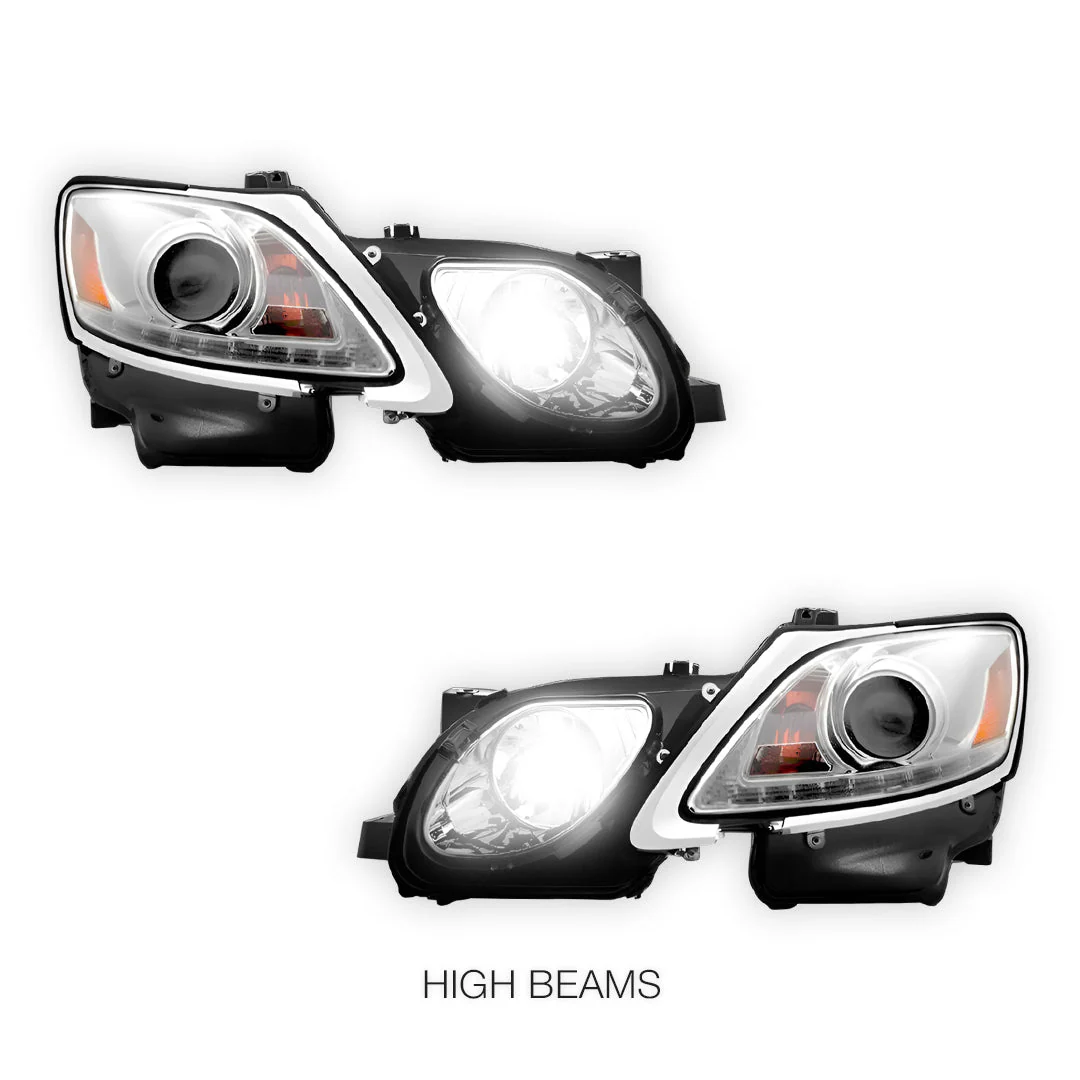 Lexus GS300 S190 (2005- 2010) HID / Xenon Model LED DRL Projector Headlights LH + RH - Image 11
